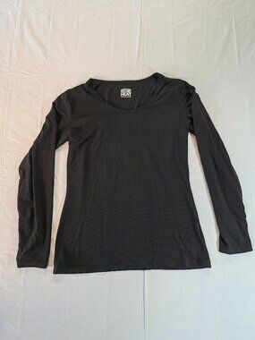Women's 32 Degrees Cozy Heat Long Sleeve Shirt Black Size Medium